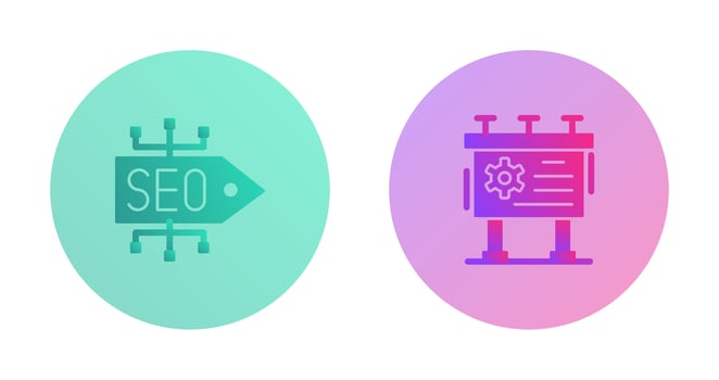 SEO Tag and Advdertisement Icon vector