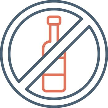 No Alcohol Vector Icon