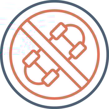 No Skateboard Vector Icon