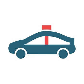 Taxi Vector Glyph Two Color Icon For Personal And Commercial Use.