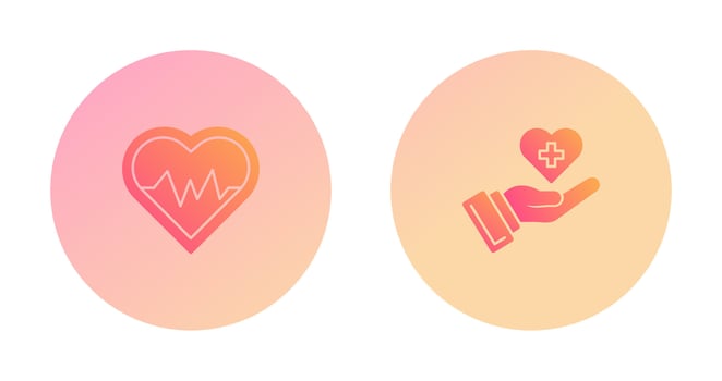 Heart Beat and Healthcare Icon vector