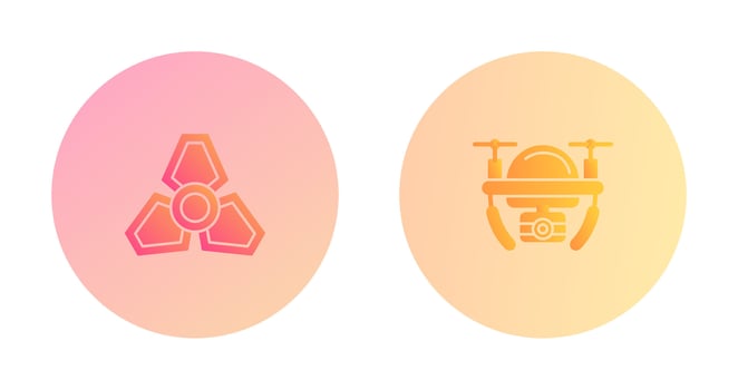 lander and camera drone Icon vector