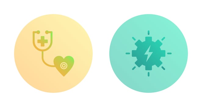 Phonendoscope and Electricity Icon vector