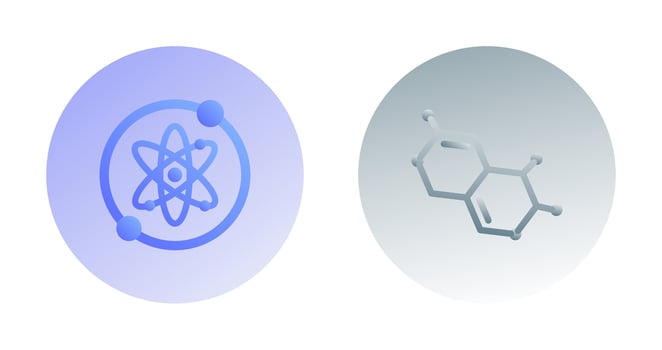 Proton and Molecule Icon vector