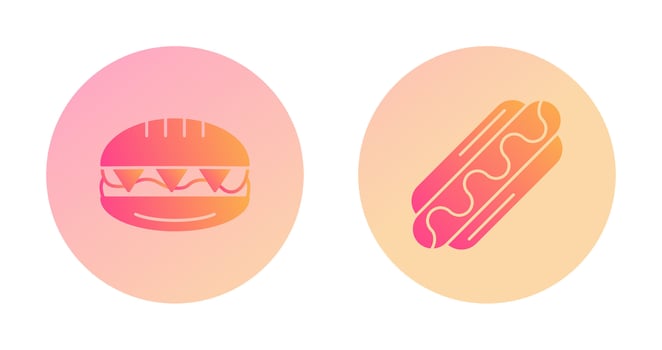 Sandwich and Hotdog Icon vector