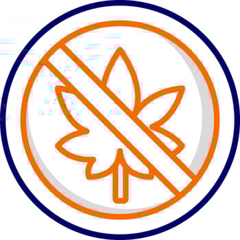 No Cannabis Vector Icon