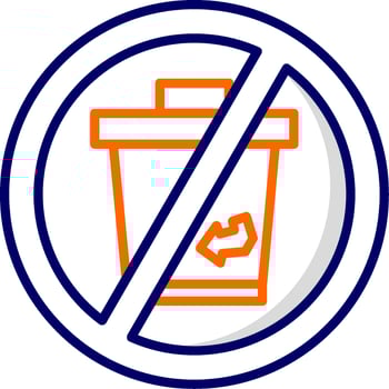 No Disposable Vector Icon