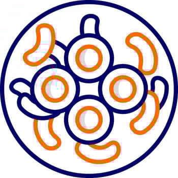 Gloeocapsa Cyanobacteria Vector Icon