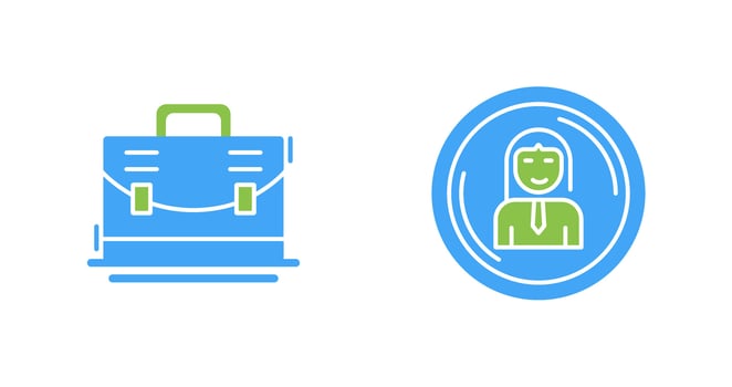 Briefcase and User Icon vector