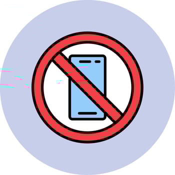 No Phone Vector Icon