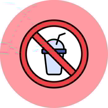 No Beverage Vector Icon