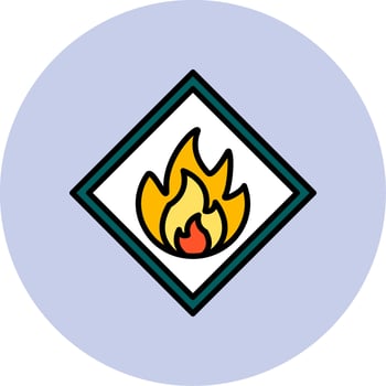 Flammable Vector Icon