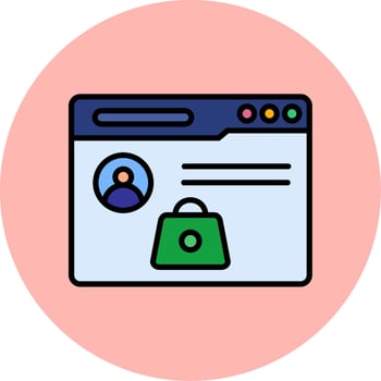 Online Shopping Vector Icon
