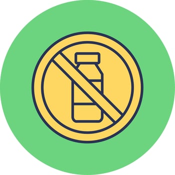 No Bottle Vector Icon