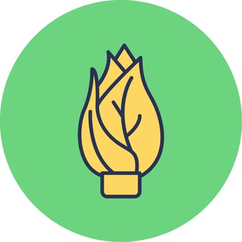 Belgian Endive Vector Icon