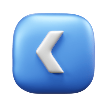 Left arrow 3d illustration or left direction arrow 3d icon png