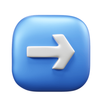 Right arrow 3d icon illustration or right direction arrow icon illustration png