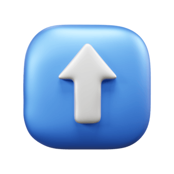 Top Arrow 3d icon illustration or top direction arrow icon illustration png