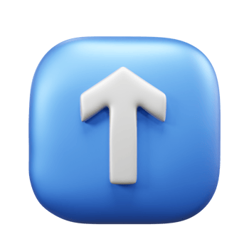 Top Arrow 3d icon illustration or top direction arrow icon illustration png