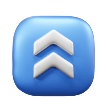 Top Arrow 3d icon illustration or top direction arrow icon illustration png