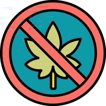 No Cannabis Vector Icon