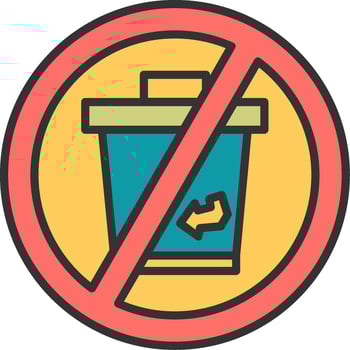 No Disposable Vector Icon