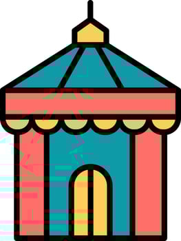 Circus Tent Vector Icon