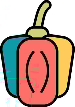Green Pepper Vector Icon