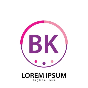 letter BK logo. B K. BK logo design vector illustration for creative company, business, industry. Pro vector