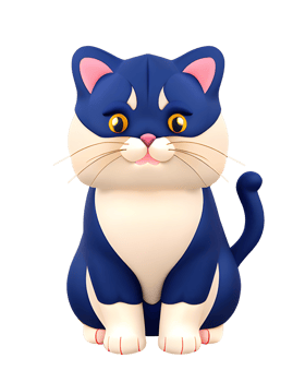 3D Illustration cat png