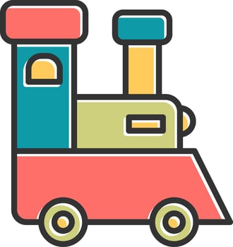 Toy Train Vector Icon