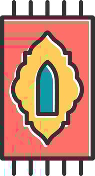 Prayer Rug Vector Icon