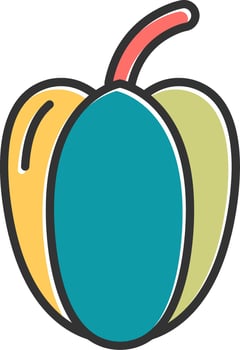 Red Pepper Vector Icon