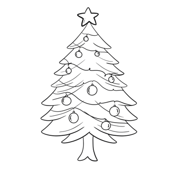 christmas tree with snowflakes png