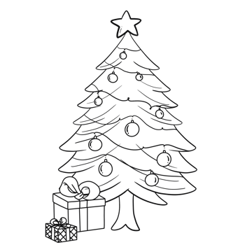 christmas tree with snowflakes png