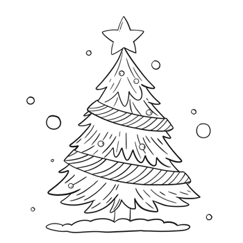christmas tree with snowflakes png