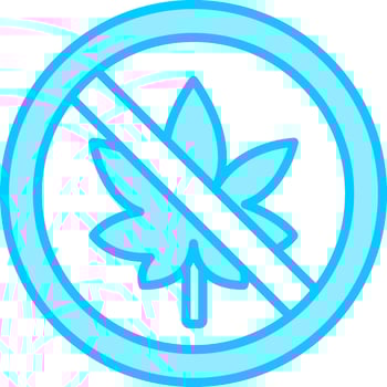 No Cannabis Vector Icon