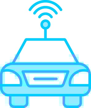 Autonomous Car Vector Icon