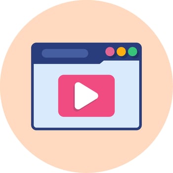 Video Streaming Vector Icon