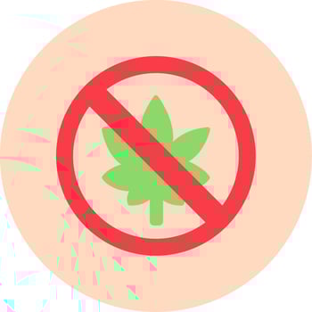 No Cannabis Vector Icon