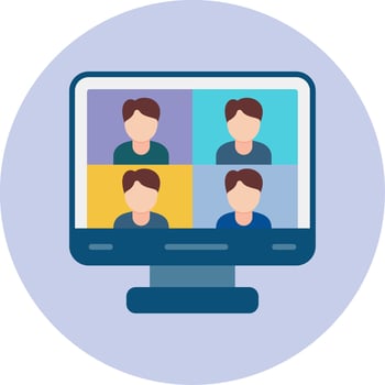 Video Conference Vector Icon