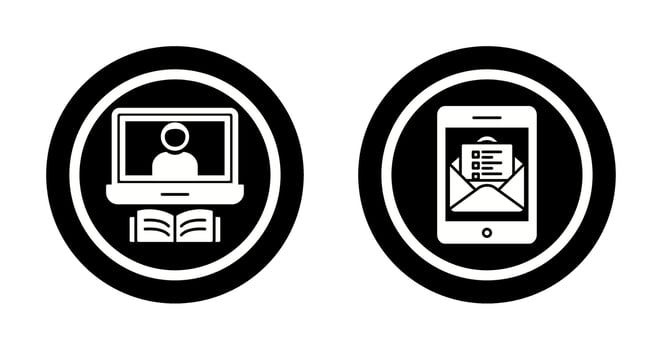 Lesson and Email Icon vector