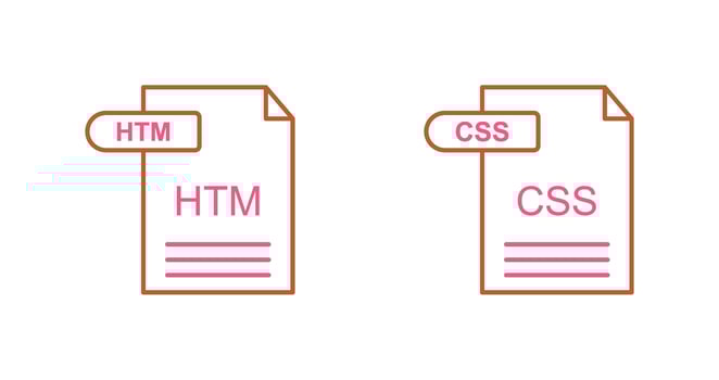 HTM and CSS Icon vector