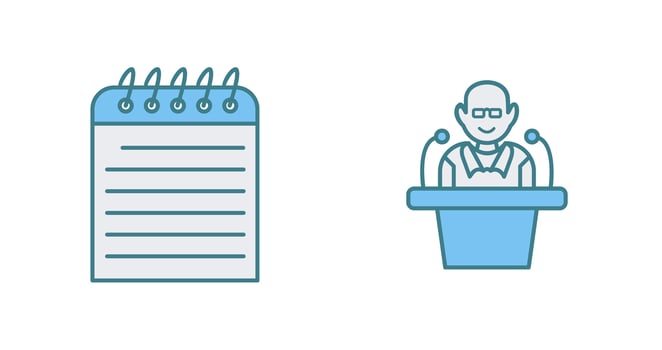Note and Lecture Icon vector