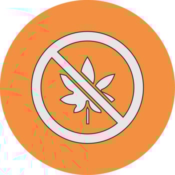 No Cannabis Vector Icon