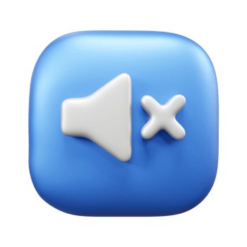 Mute 3d illustration icon or Audio mute 3d icon illustration or audio band 3d icon or multimedia 3d icon illustration png