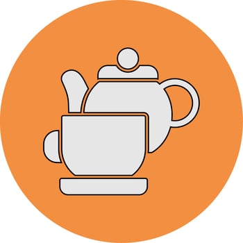 Tea Set Vector Icon
