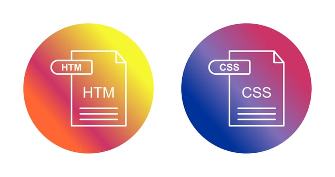 HTM and CSS Icon vector