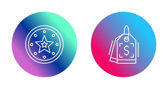 Recommended and Price Tag Icon vector