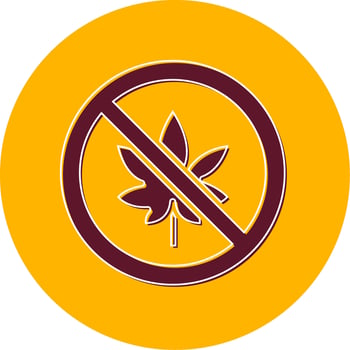 No Cannabis Vector Icon